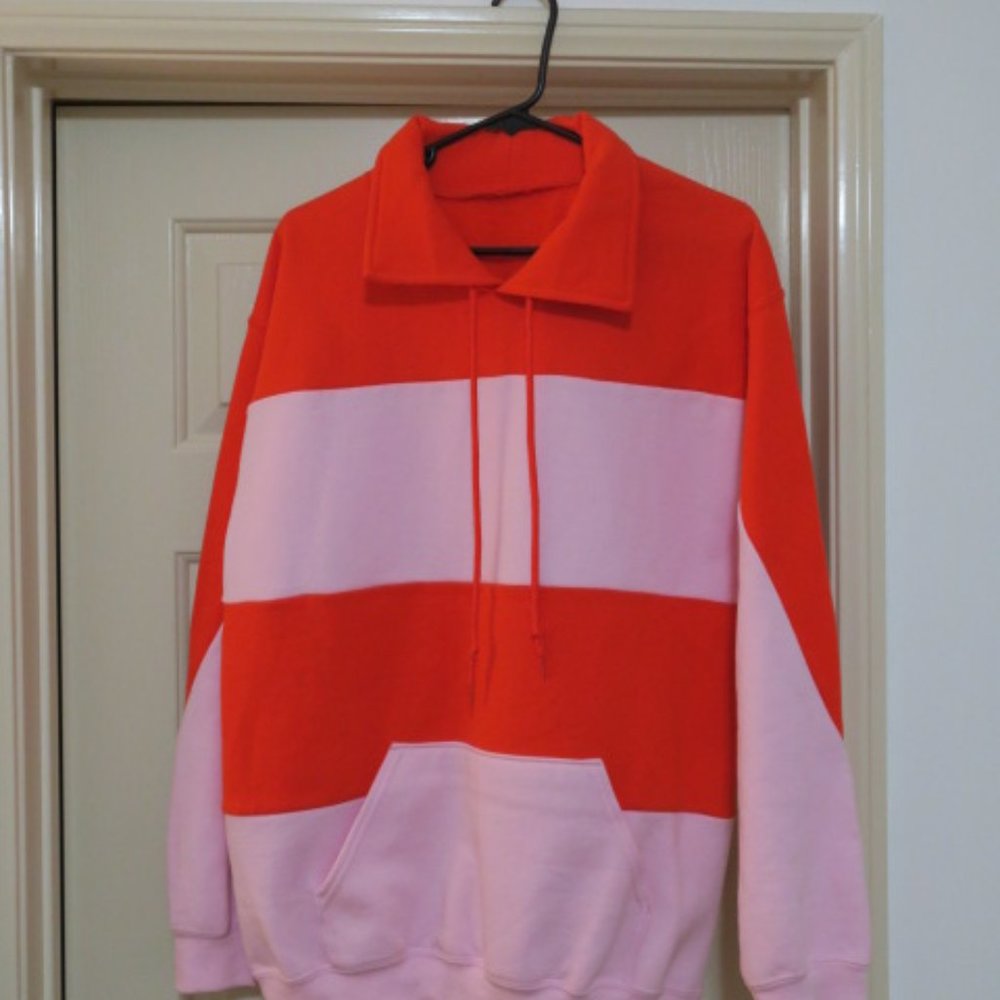 Men's Pink and Orange Sweater